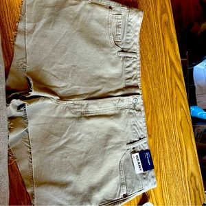 Old navy high rise OG  straight cutoff light wash denim shorts secret smooth 22